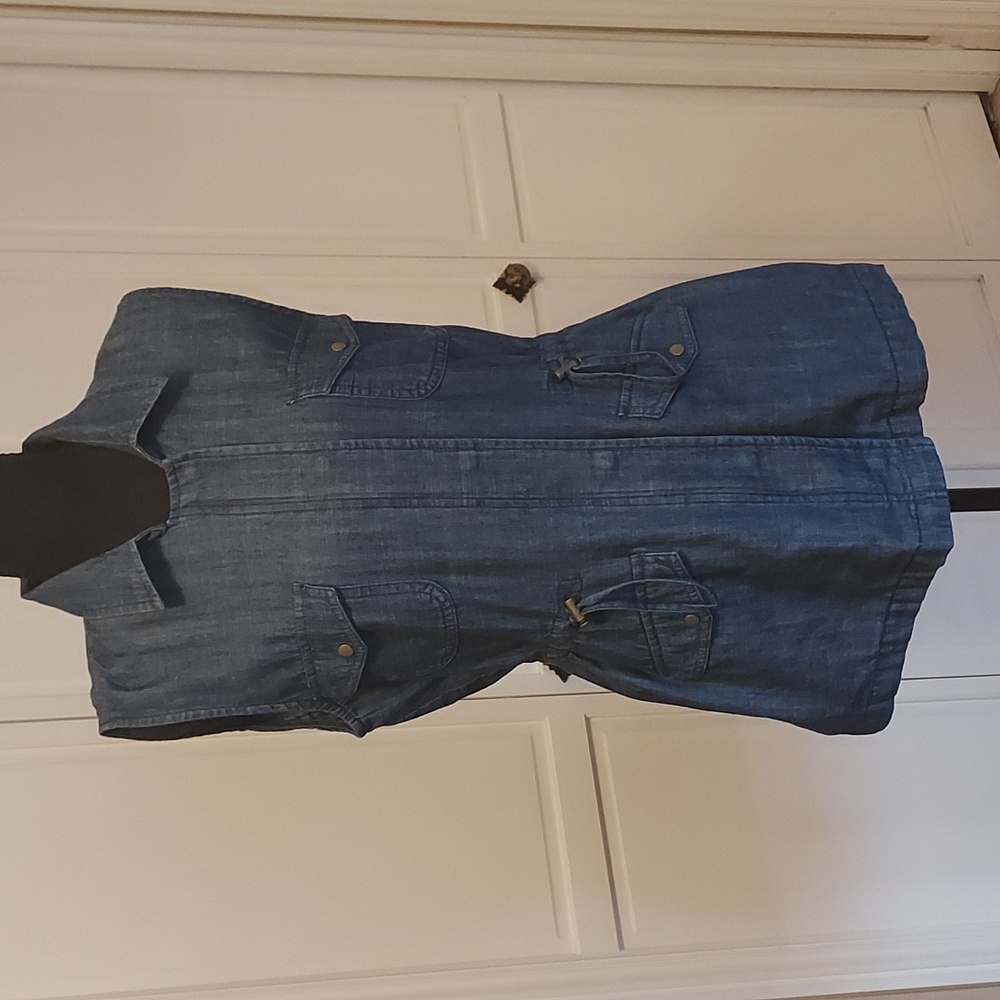 Maison Jules Denim Jean Vest Size M Utility Vest